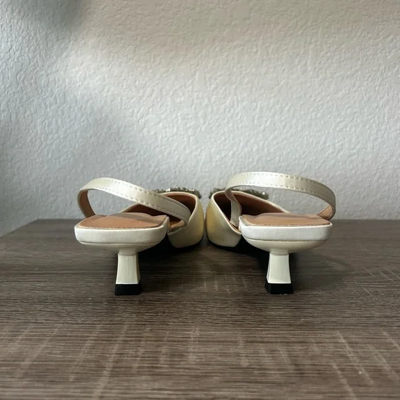 Bejeweled Slingback Kitten Heels - Picture 4 of 6
